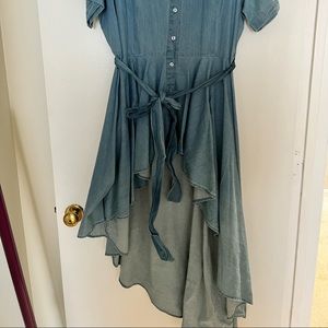 FASHION 2 Figure - NWT Asymmetric Jean Shirtdress Size: 1 (16-18)